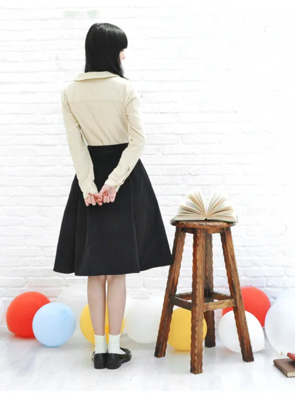 burberry charm corduroy skirt
