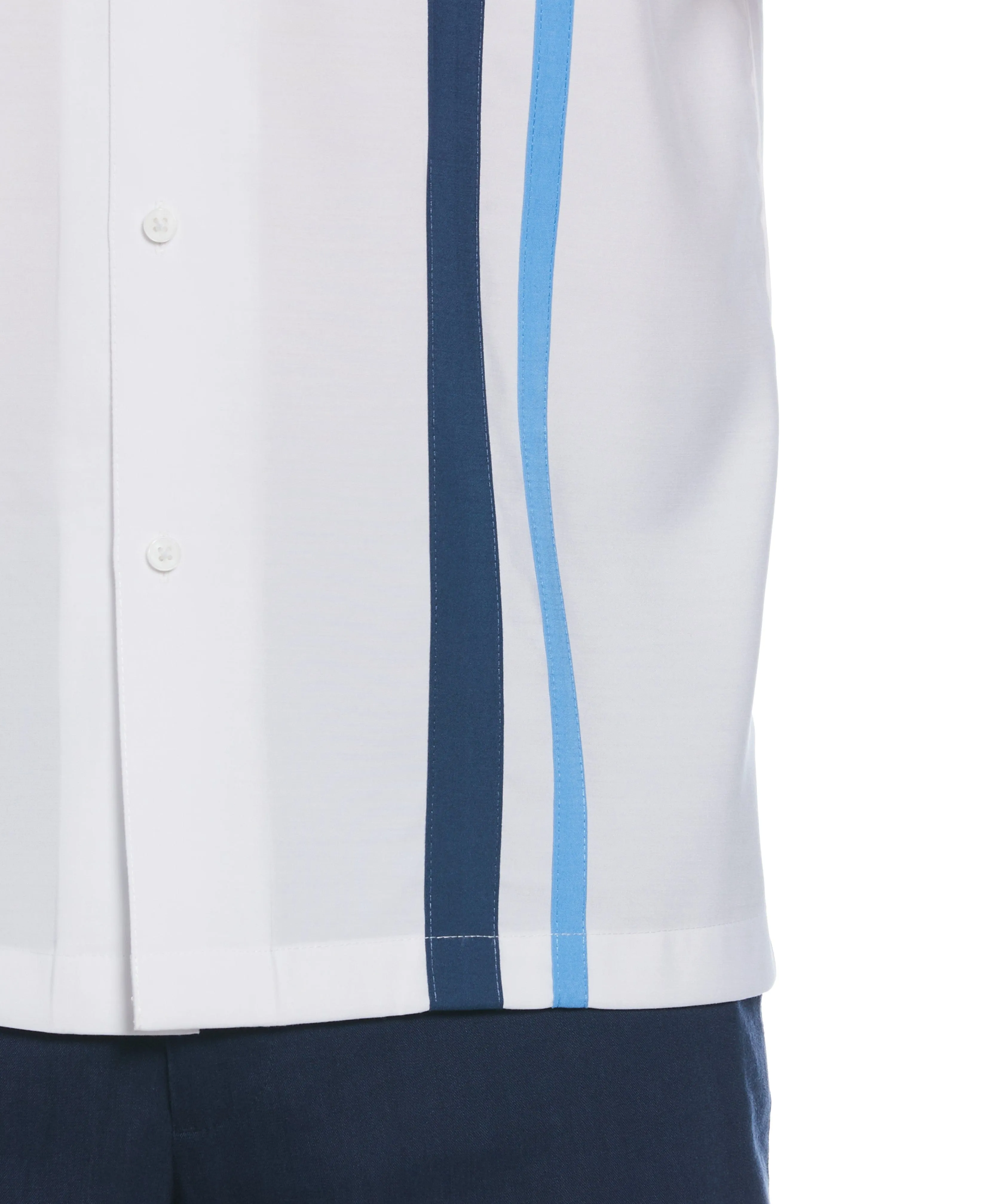 Camp Collar Retro Panel Shirt