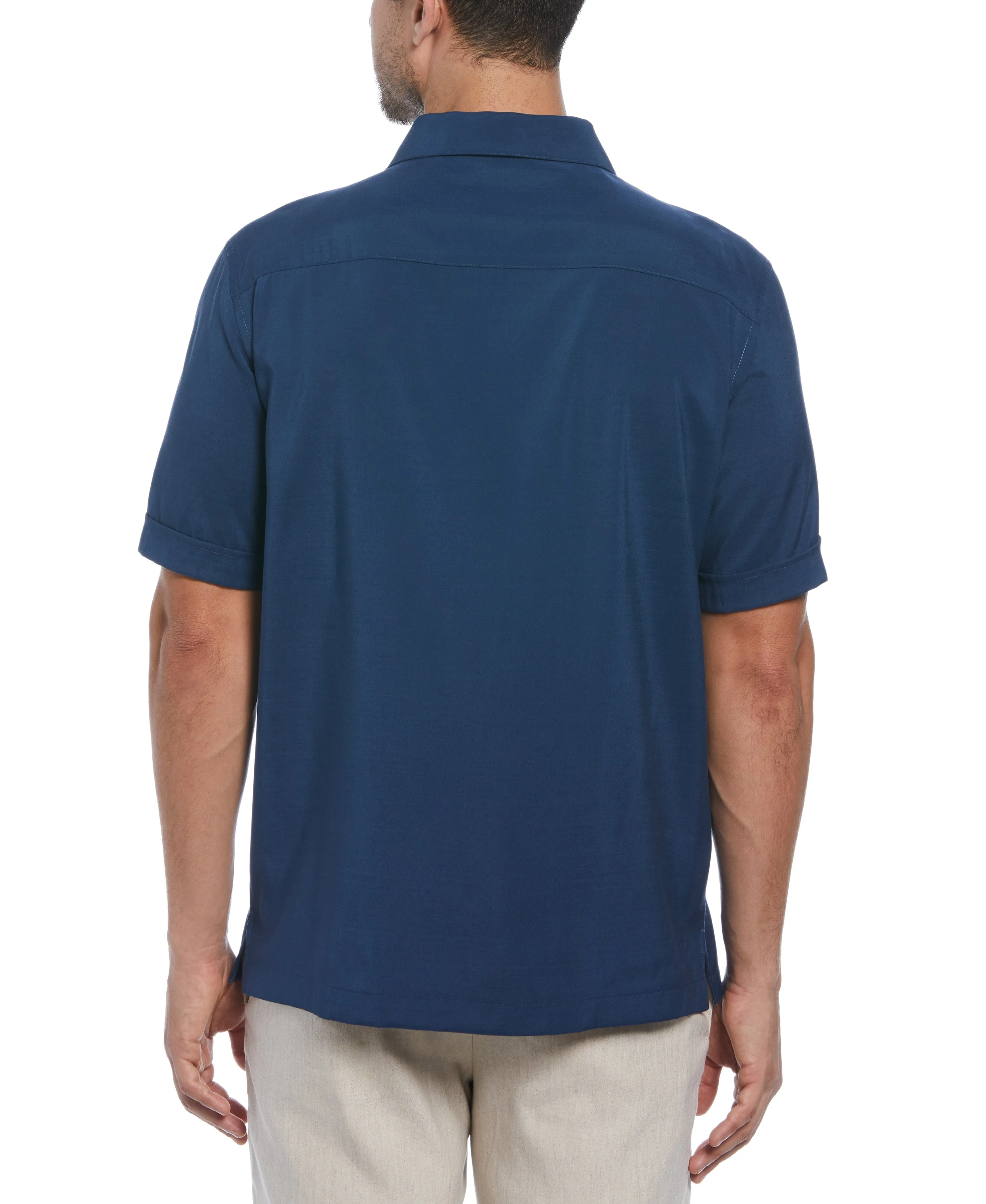 Camp Collar Retro Panel Shirt