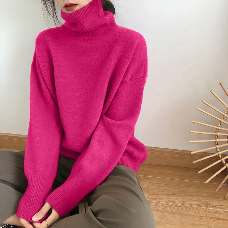 Cashmere Elegant Turtle Neck Sweater