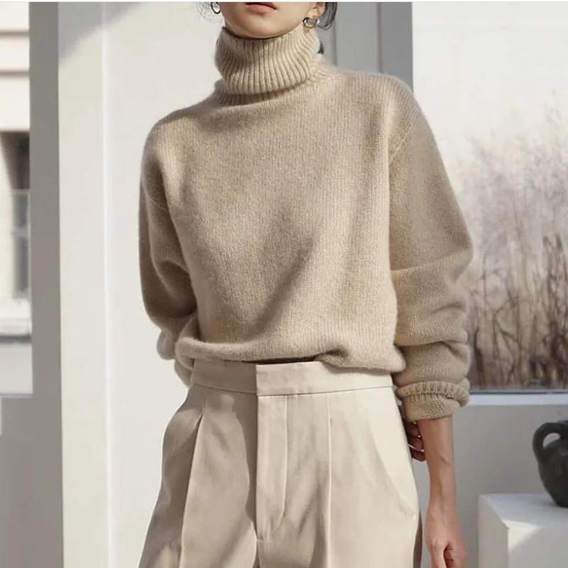 Cashmere Elegant Turtle Neck Sweater