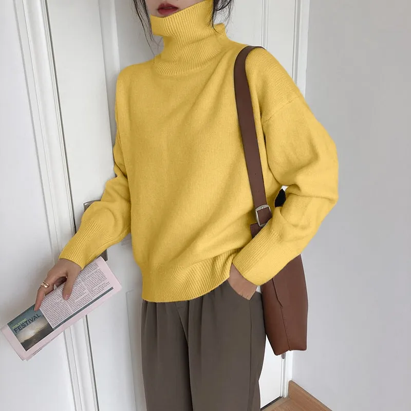 Cashmere Elegant Turtle Neck Sweater