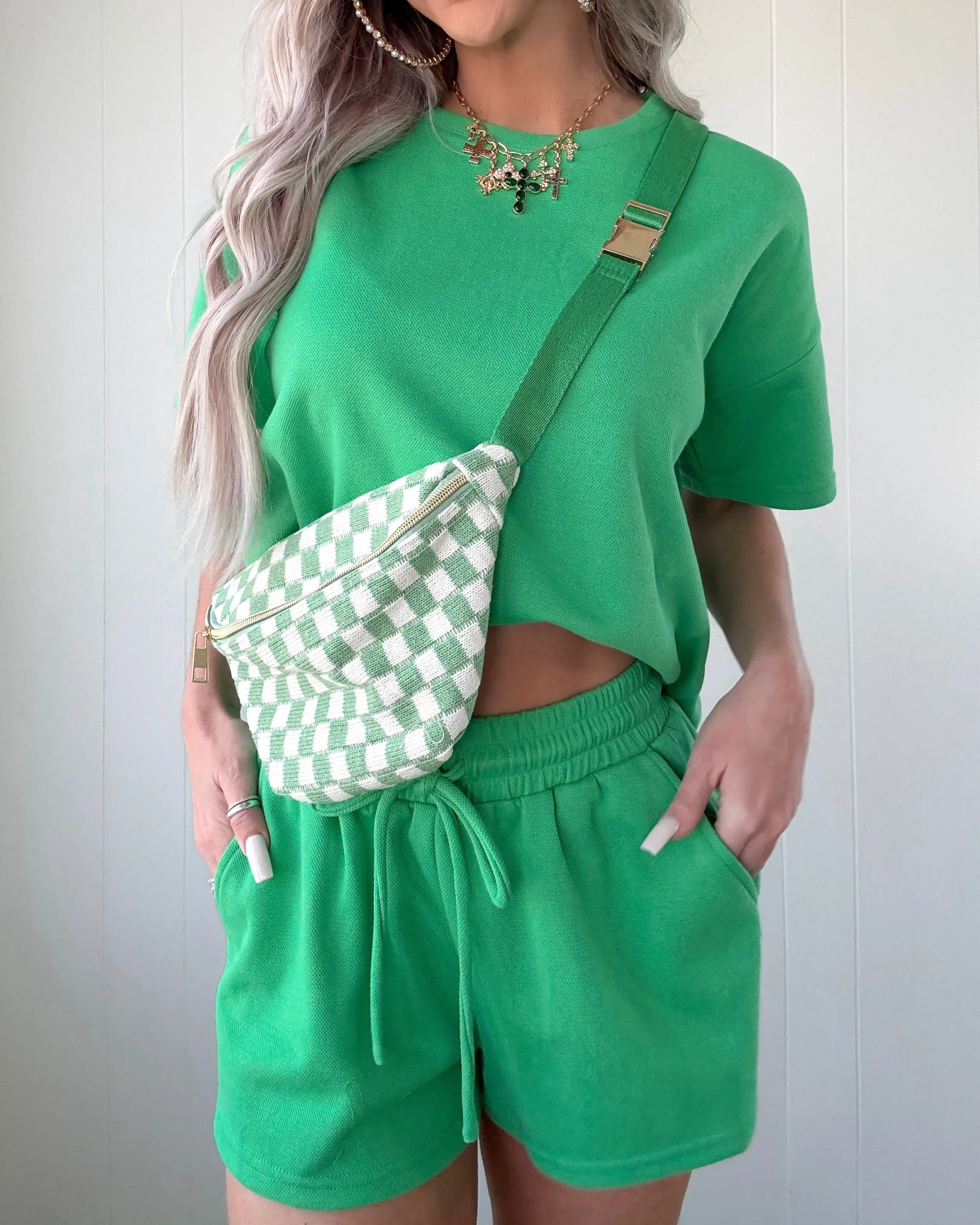 Check Yourself Belt Sling Bag - Green