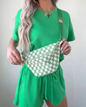 Check Yourself Belt Sling Bag - Green