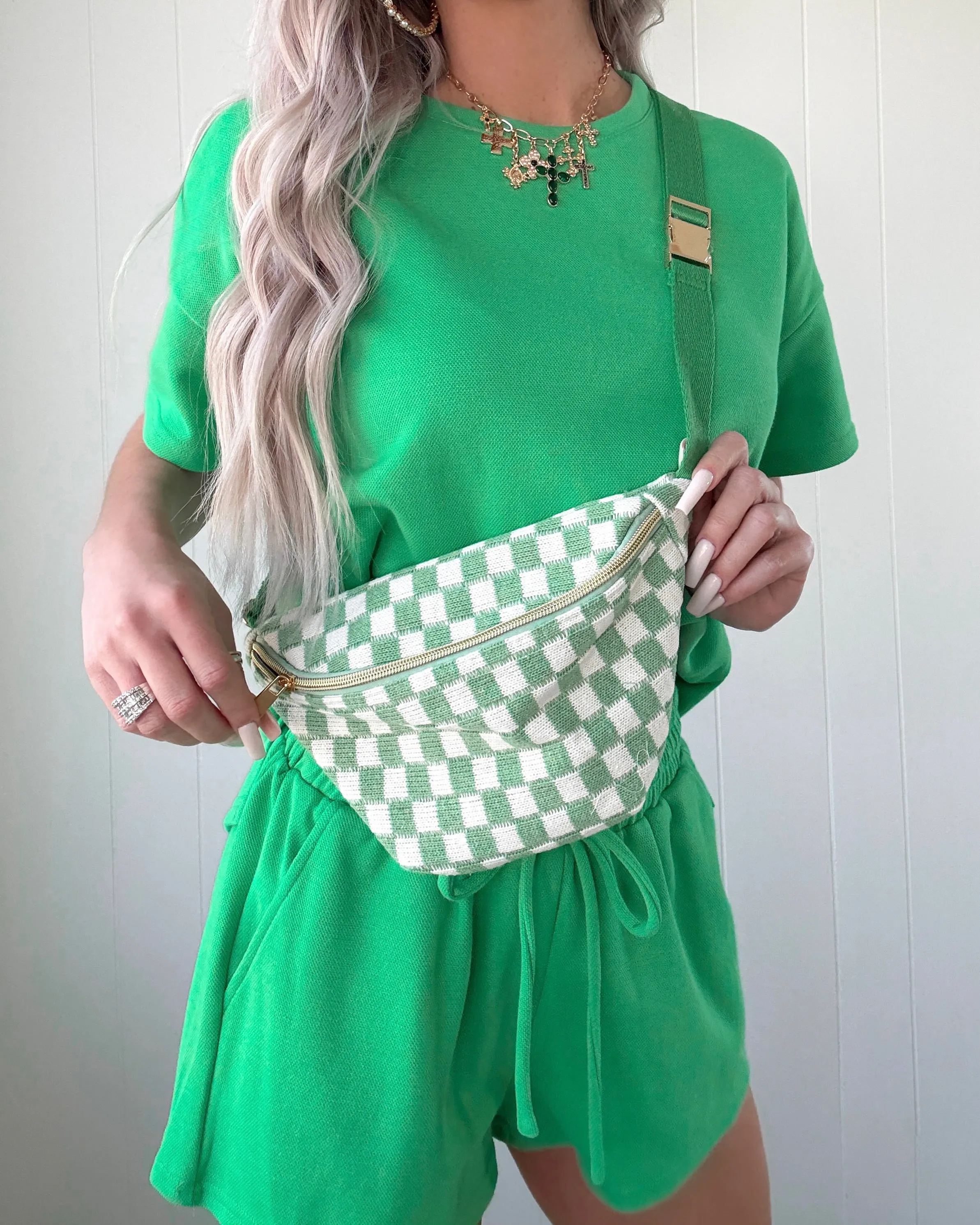 Check Yourself Belt Sling Bag - Green