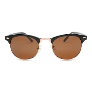 Classic Half Frame Semi-Rimless Polarized Sunglasses | N-8721P