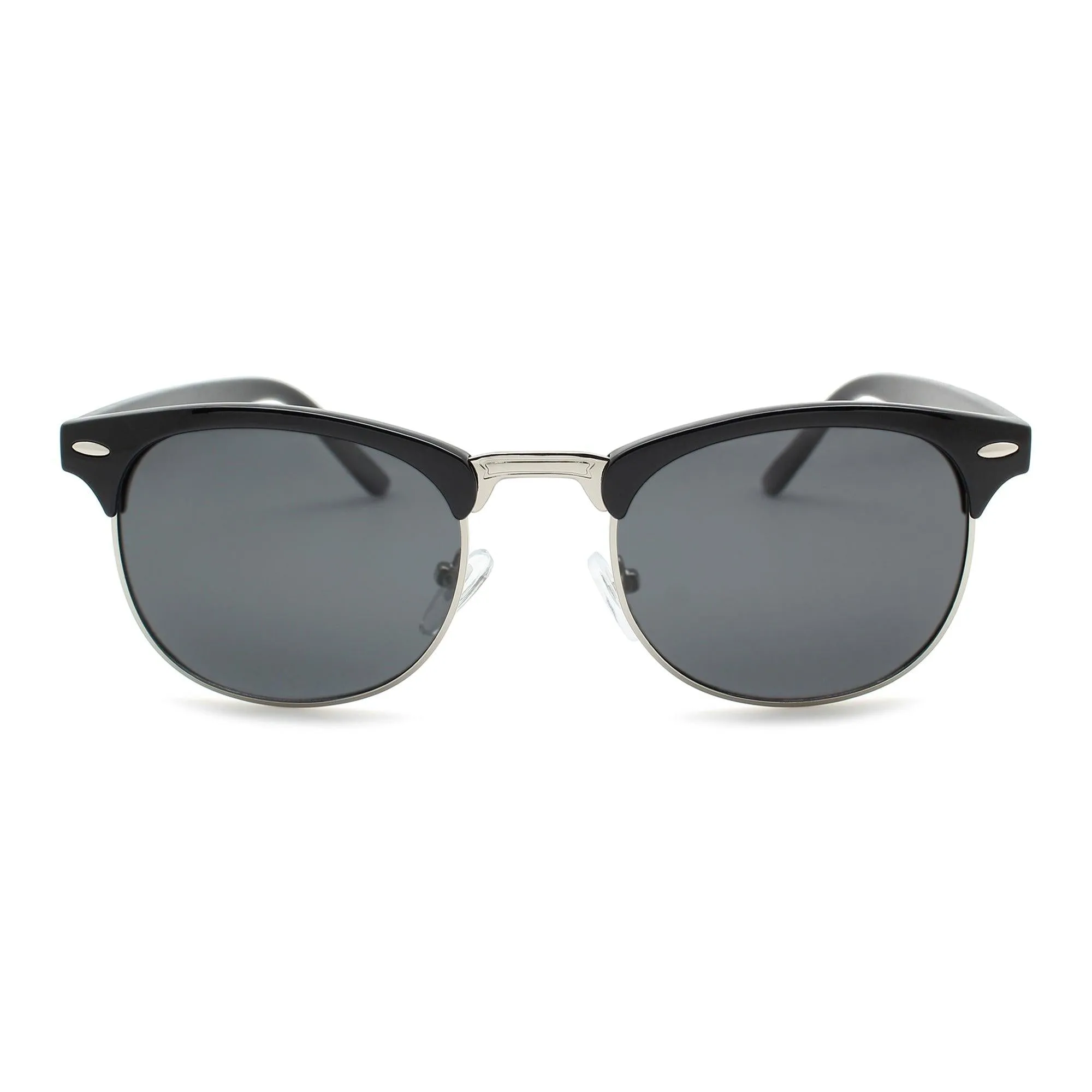 Classic Half Frame Semi-Rimless Polarized Sunglasses | N-8721P