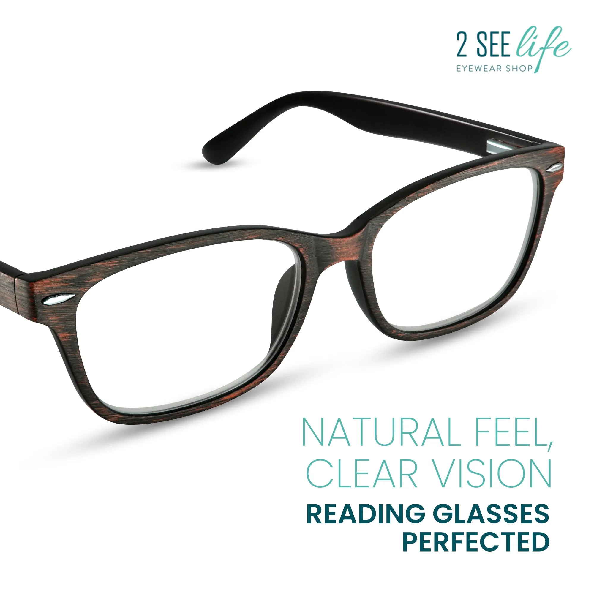 Classic Wooden Texture Men's Reading Glasses | R-784