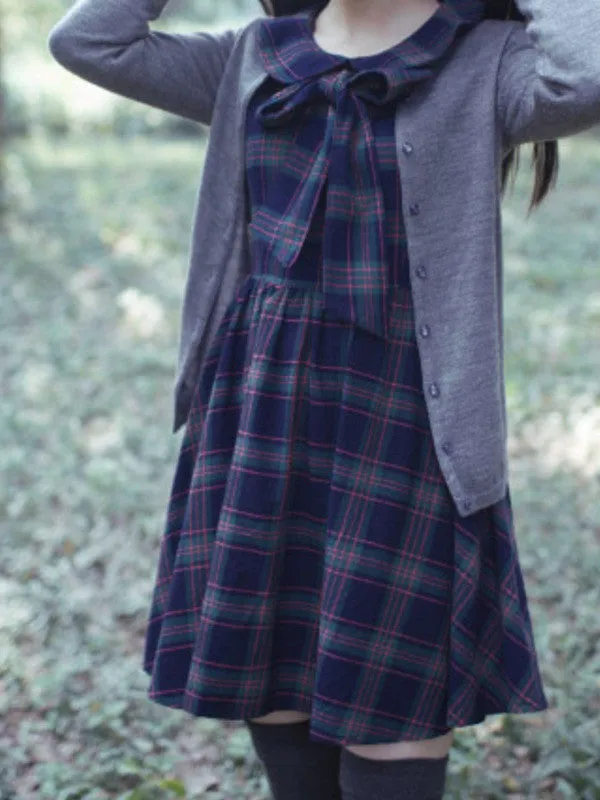Clearance - scottish green cotton dress