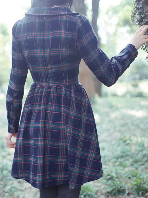 Clearance - scottish green cotton dress