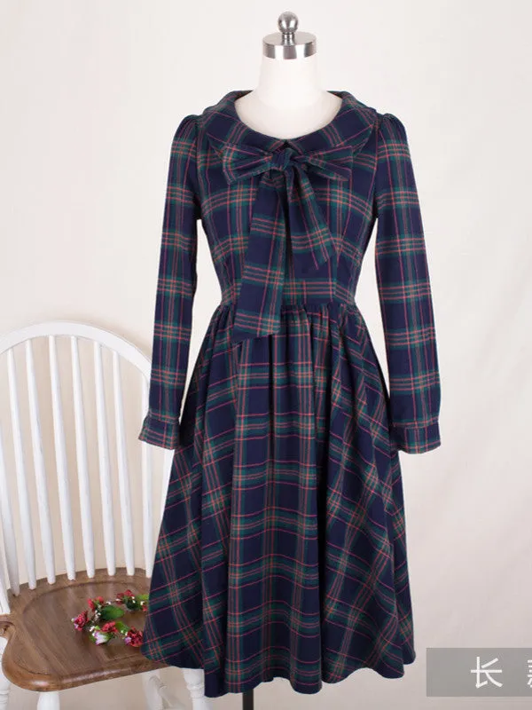 Clearance - scottish green cotton dress