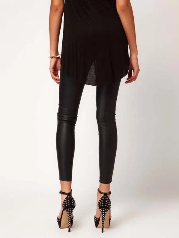 Clearance - skinny punk leather leggings
