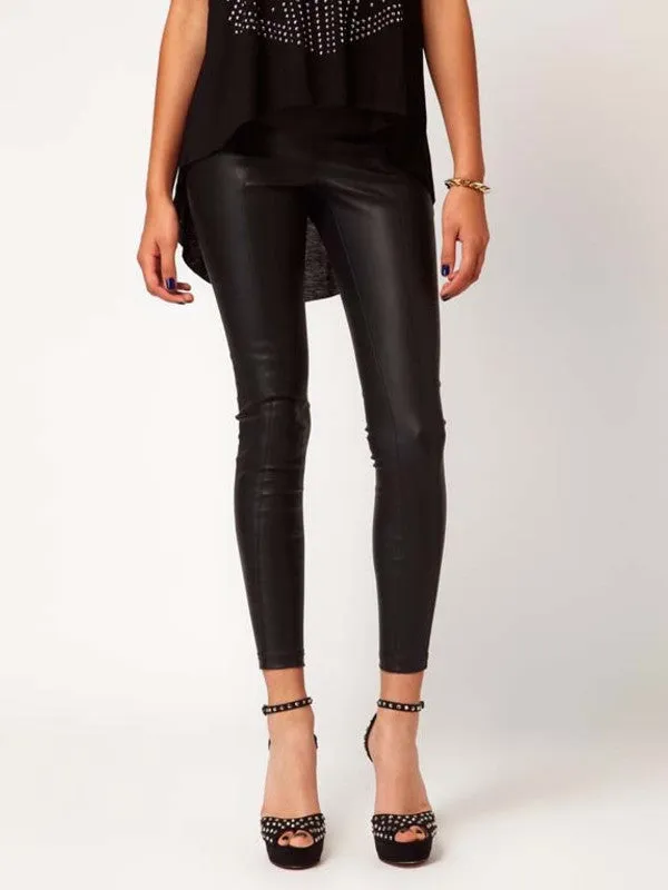 Clearance - skinny punk leather leggings