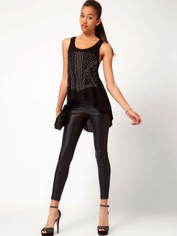 Clearance - skinny punk leather leggings