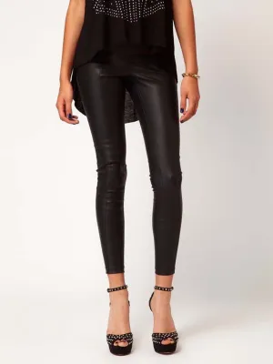 Clearance - skinny punk leather leggings