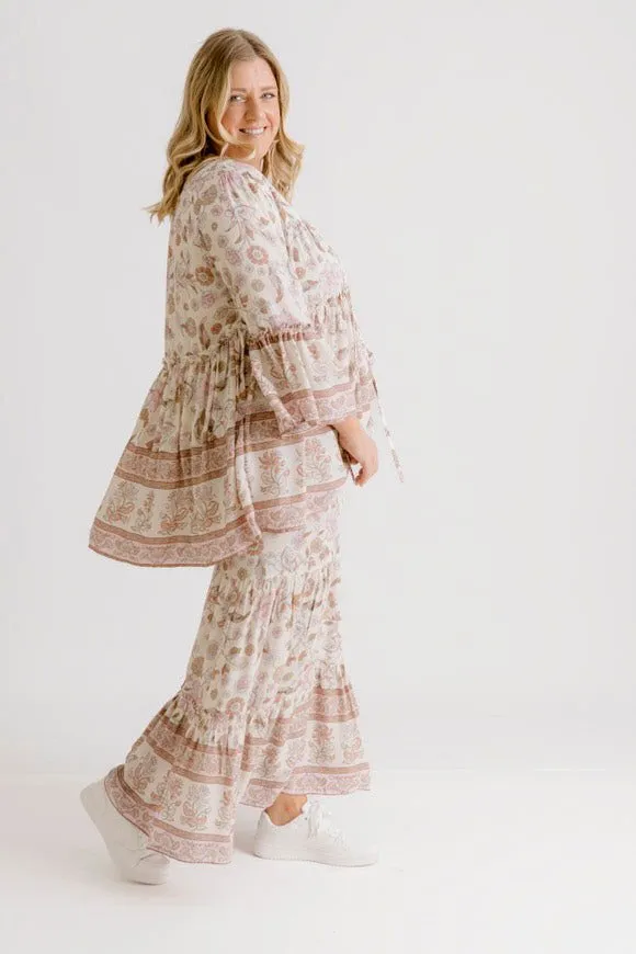 Clementine Printed Top - Blush