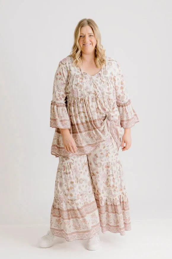 Clementine Printed Top - Blush