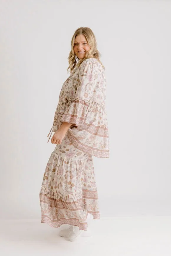 Clementine Printed Top - Blush