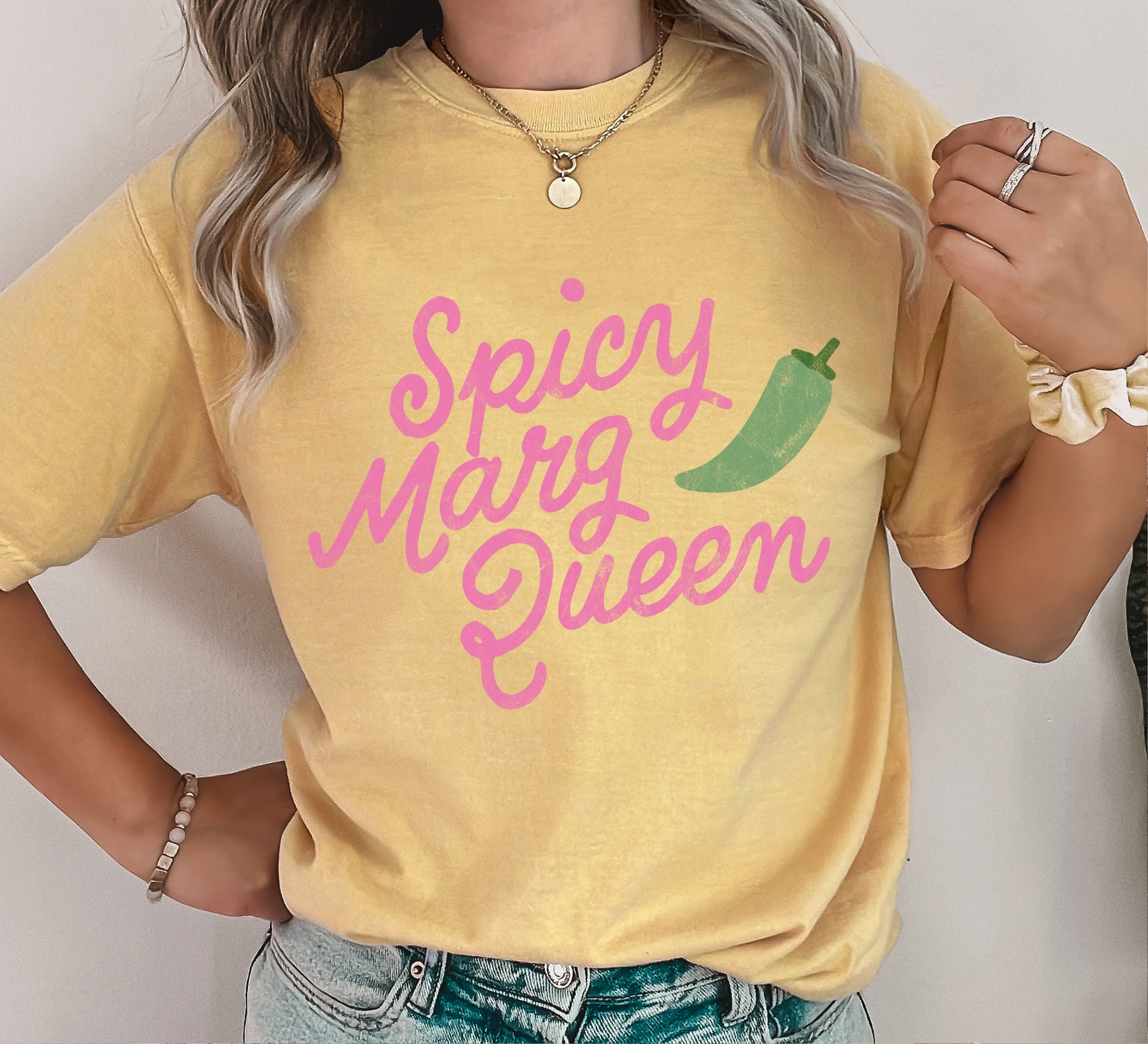 Comfort Colors or Bella Soft Style Spicy Marg Queen Tee