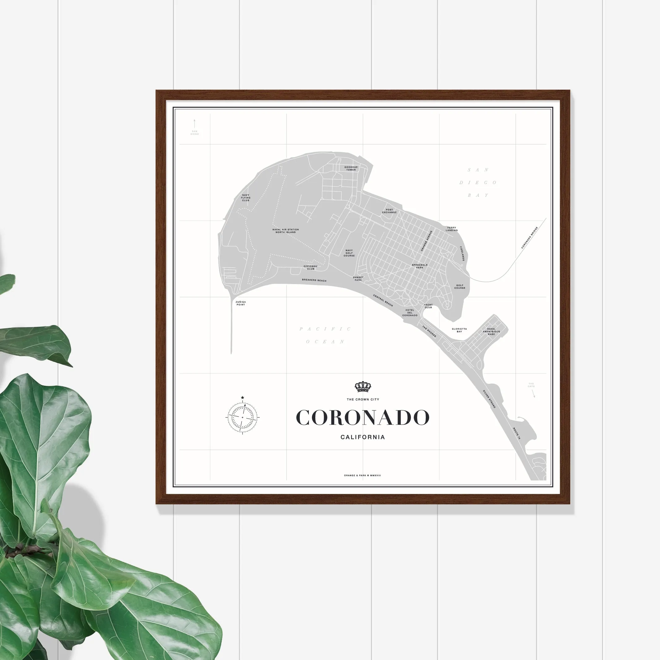 Coronado Map Print