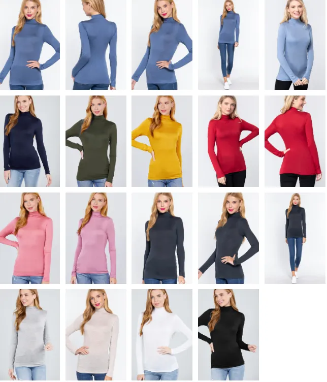 Customized Mock Neck Long Sleeve