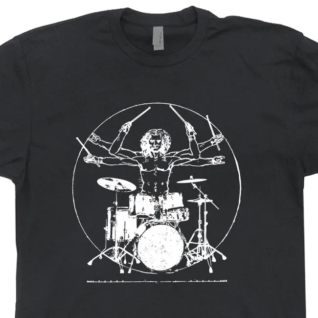 Da Vinci Drums T Shirt Drummer Shirt Vintage Drums Shirt Cool Drum Shirt