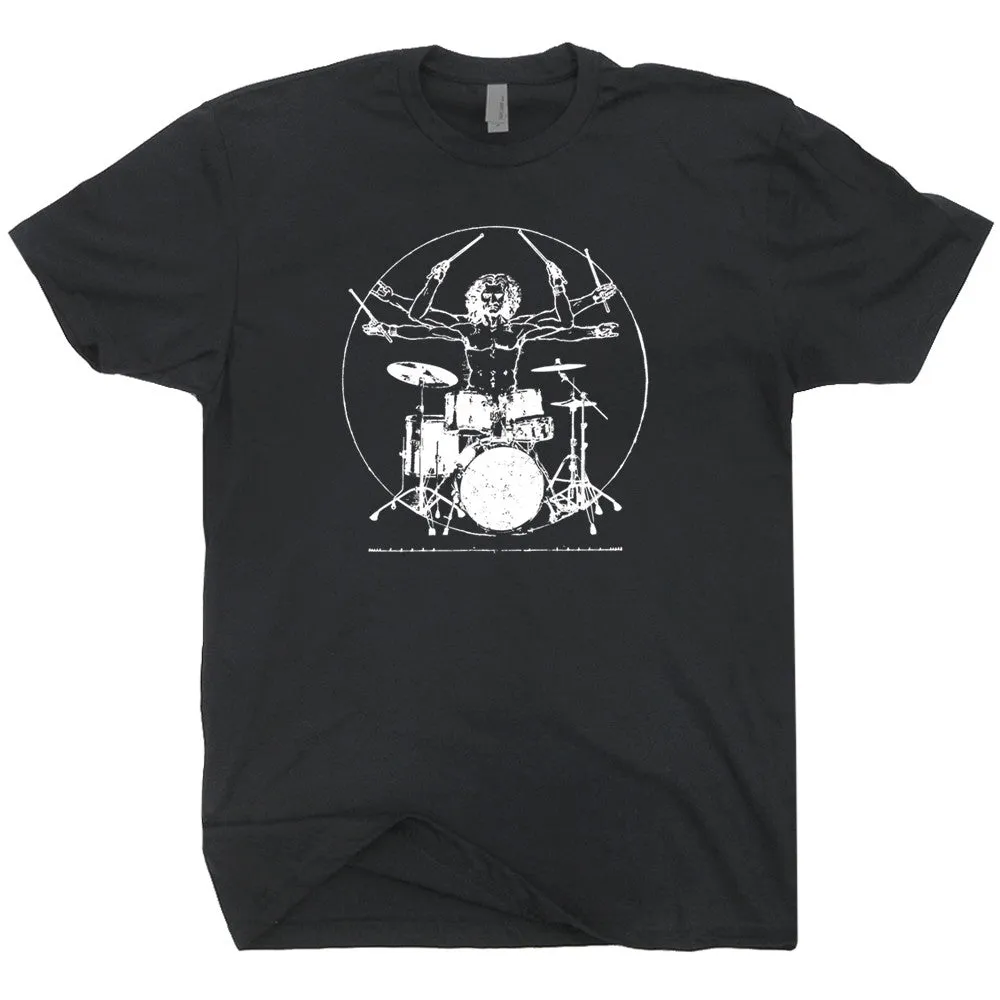 Da Vinci Drums T Shirt Drummer Shirt Vintage Drums Shirt Cool Drum Shirt
