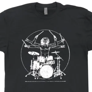 Da Vinci Drums T Shirt Drummer Shirt Vintage Drums Shirt Cool Drum Shirt