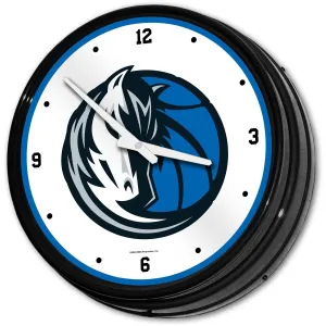 Dallas Mavericks: Retro Lighted Wall Clock