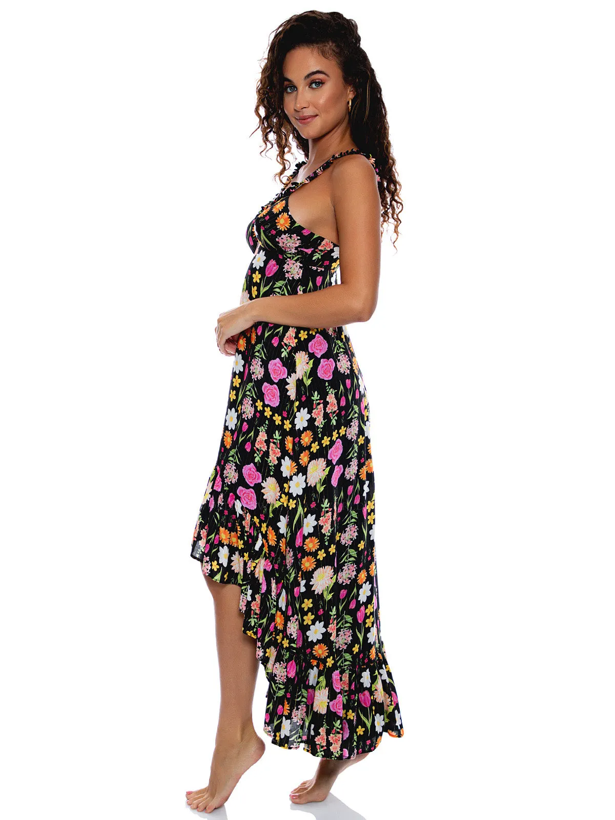 Deep V High Low Dress ::RET