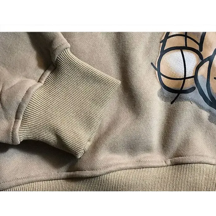 Devil Bear Casual Hoodie from Y2K Streetwear Collection