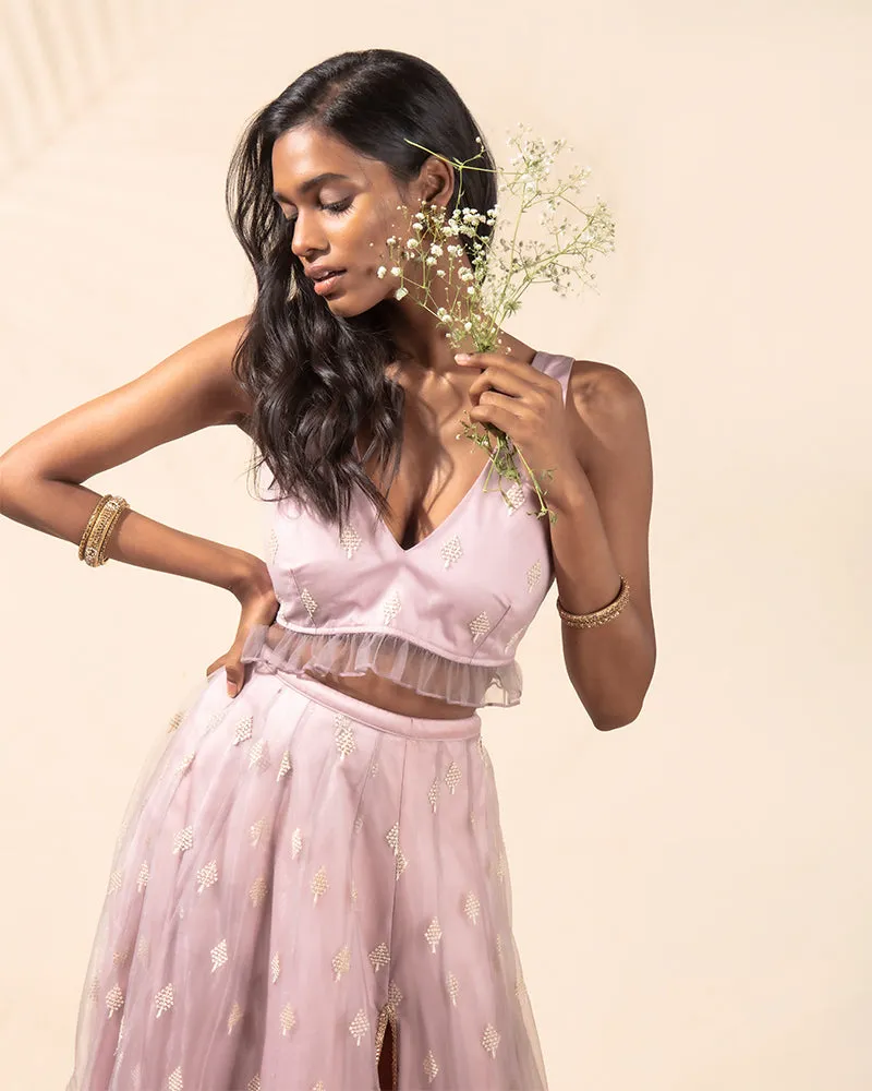 Diamonds in the Sky Ruffled Lehenga Set