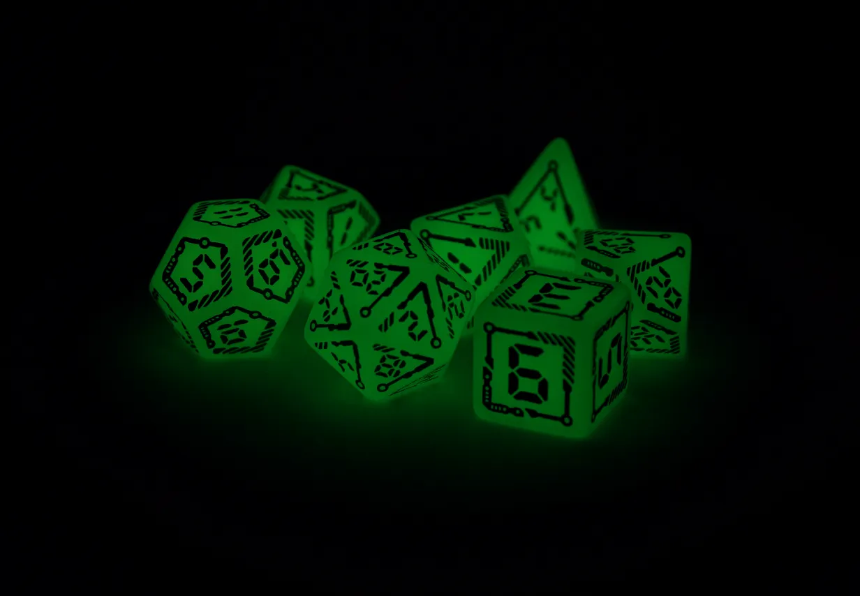 Digital Glowing Dice Set