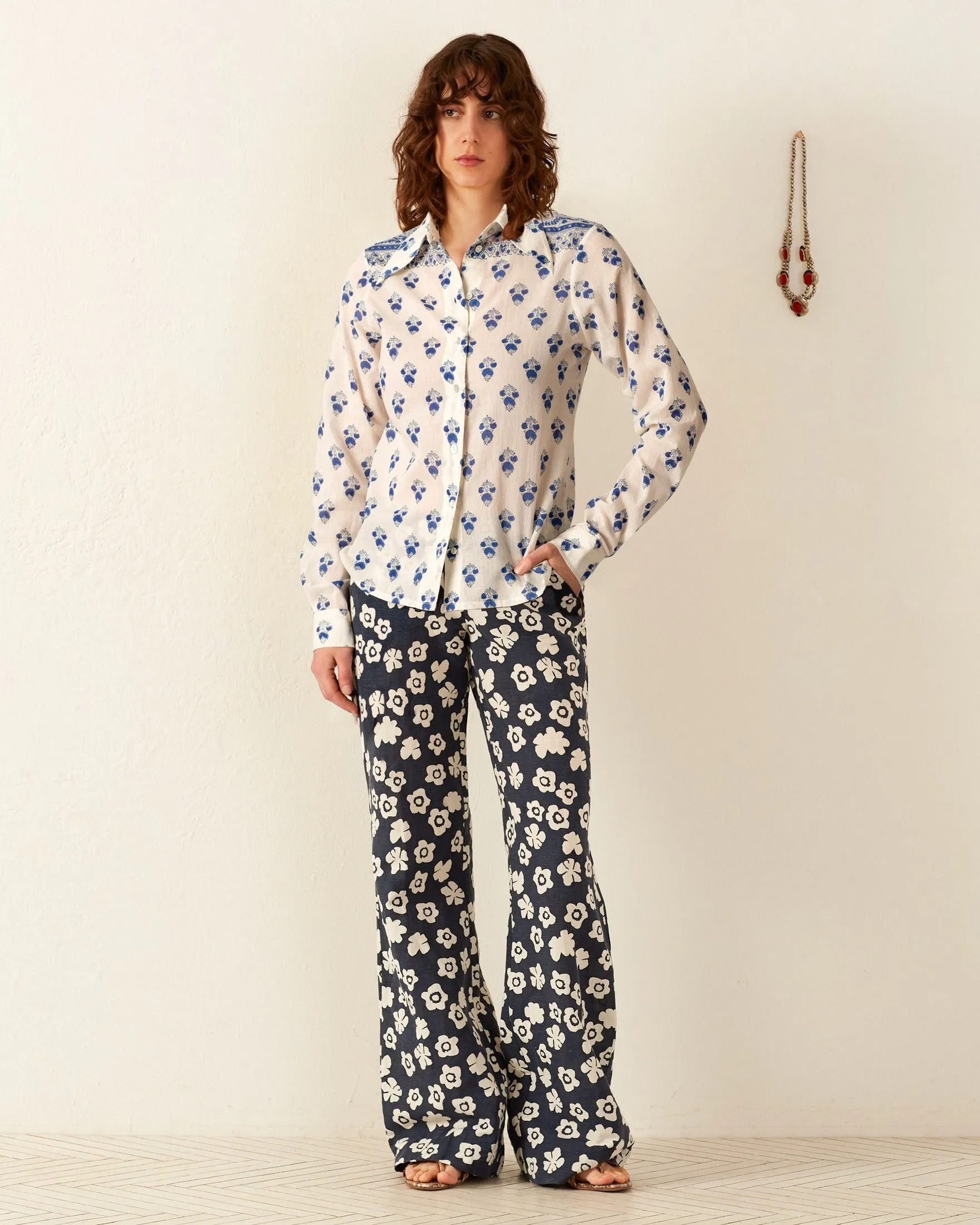 Dolly Indigo Bhutti Shirt