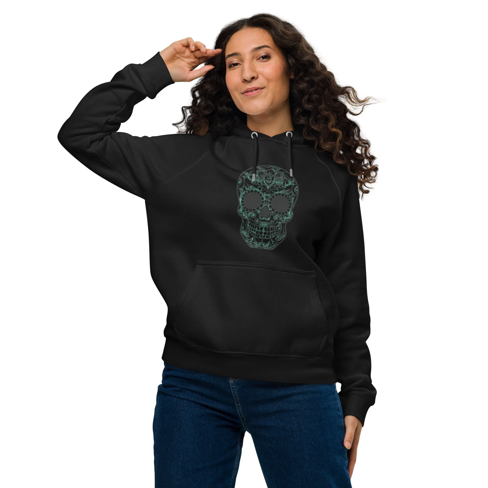 DUO MODERN "Shadowbones" Unisex Eco Raglan Hoodie