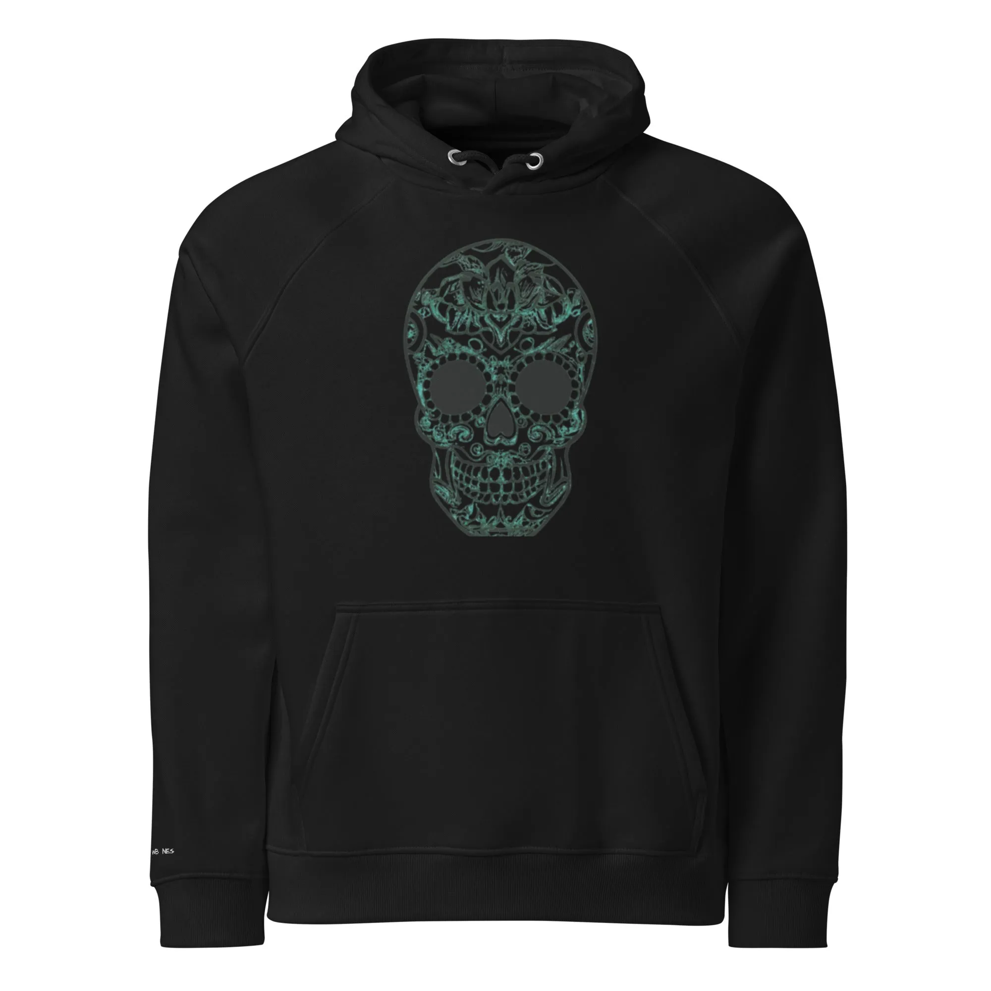 DUO MODERN "Shadowbones" Unisex Eco Raglan Hoodie