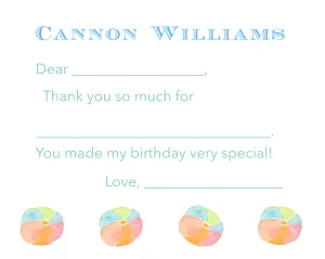 Easy Breezy Beachball Thank You Notes