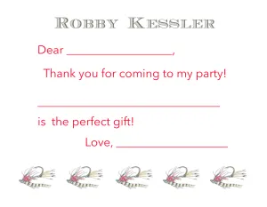 Easy Breezy Fly Fish Thank You Notes