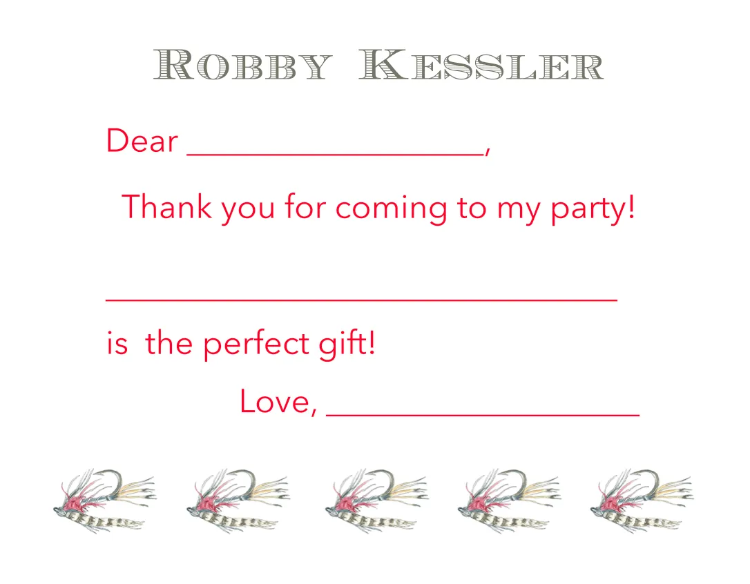 Easy Breezy Fly Fish Thank You Notes