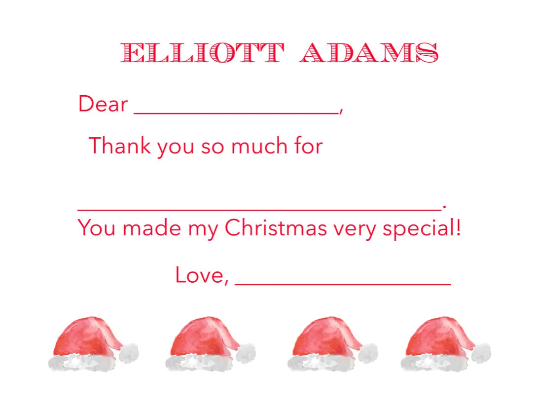 Easy Breezy Santa Thank You Notes