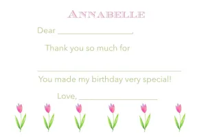Easy Breezy Tulip Thank You Notes