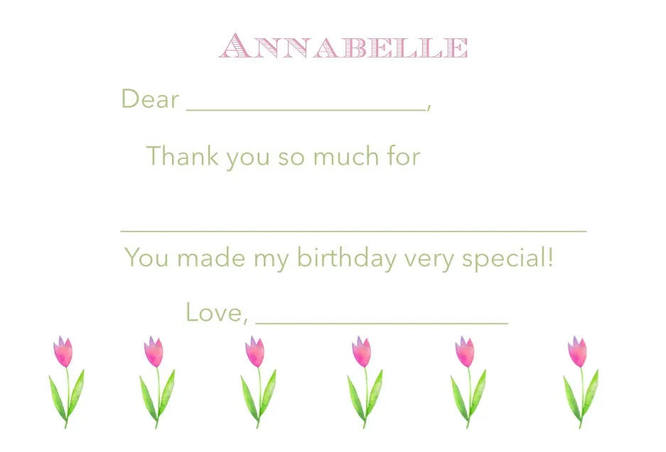 Easy Breezy Tulip Thank You Notes