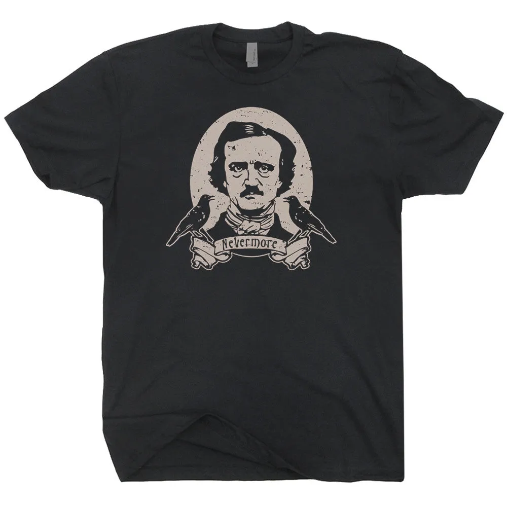 Edgar Allan Poe T Shirt Vintage Horror Movie T Shirt Literature Tees