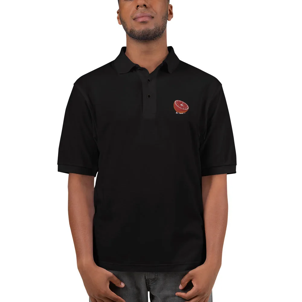 Embroidered Blood Orange Logo - Premium Polo