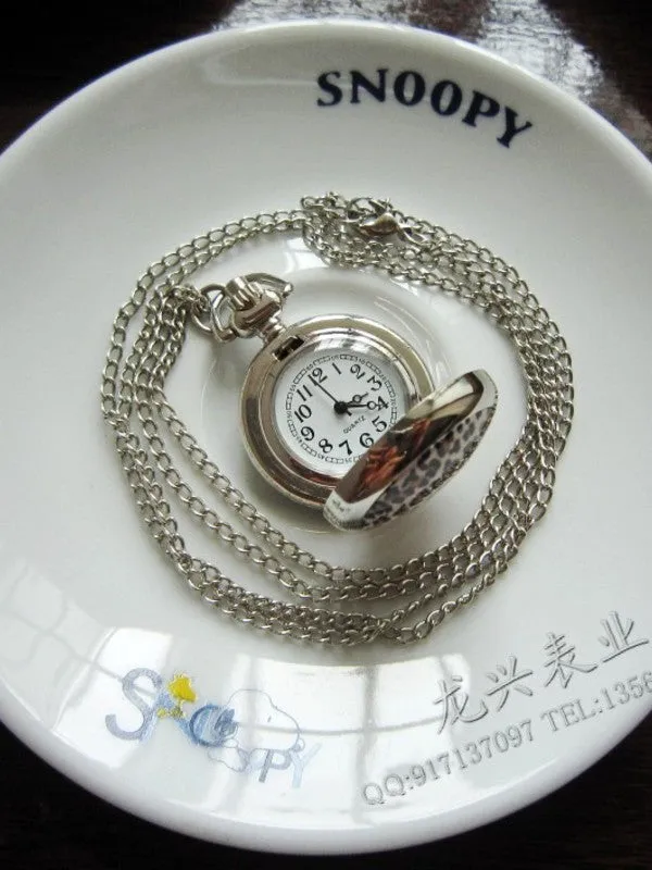 enameled pocket watch necklace