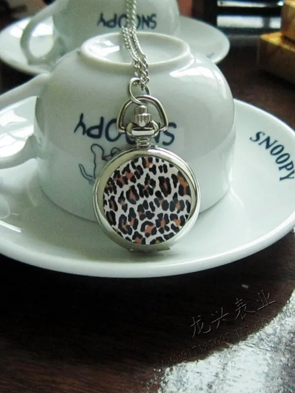 enameled pocket watch necklace
