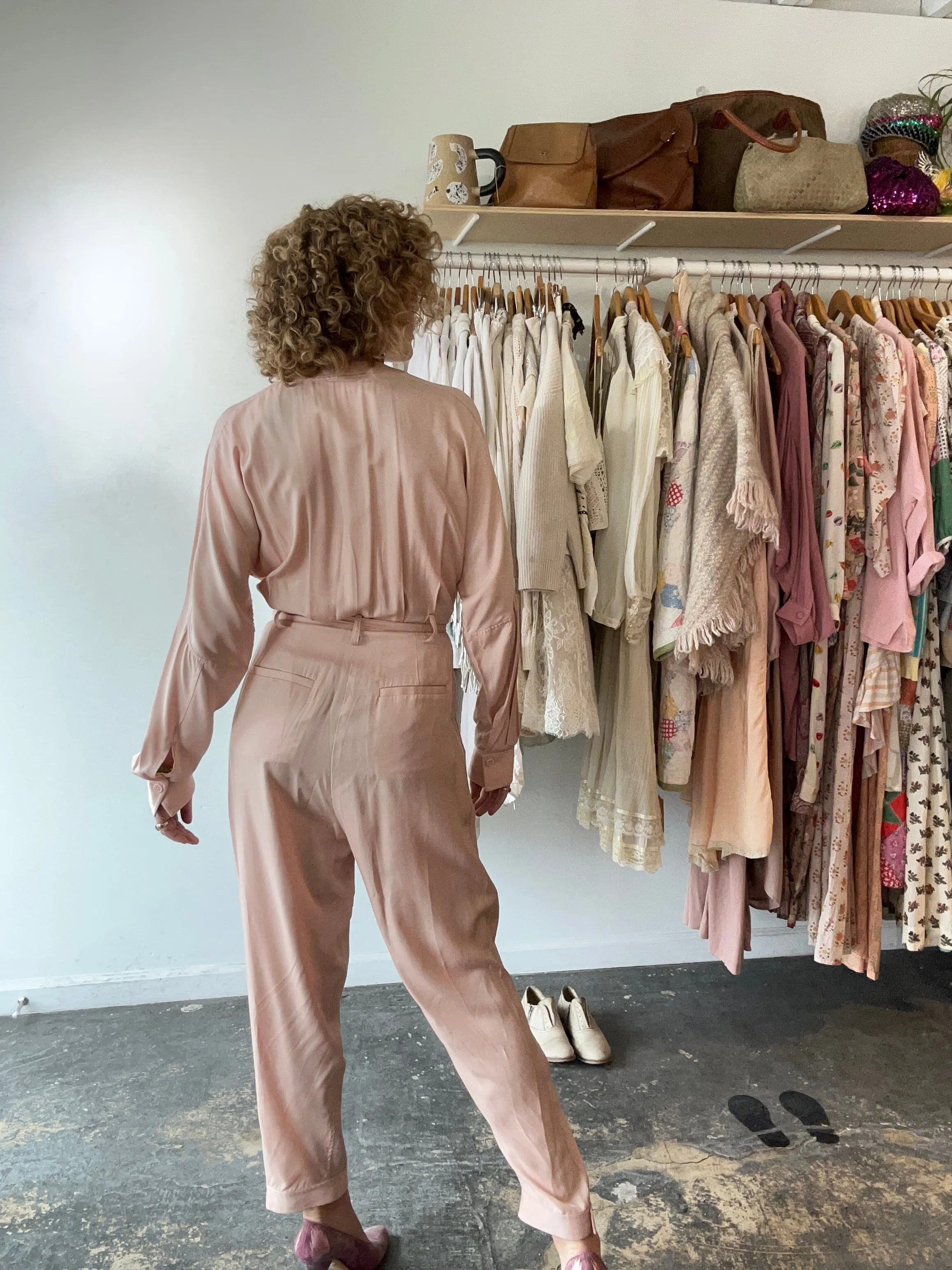 Equipment Pink Silk Jumpsuit