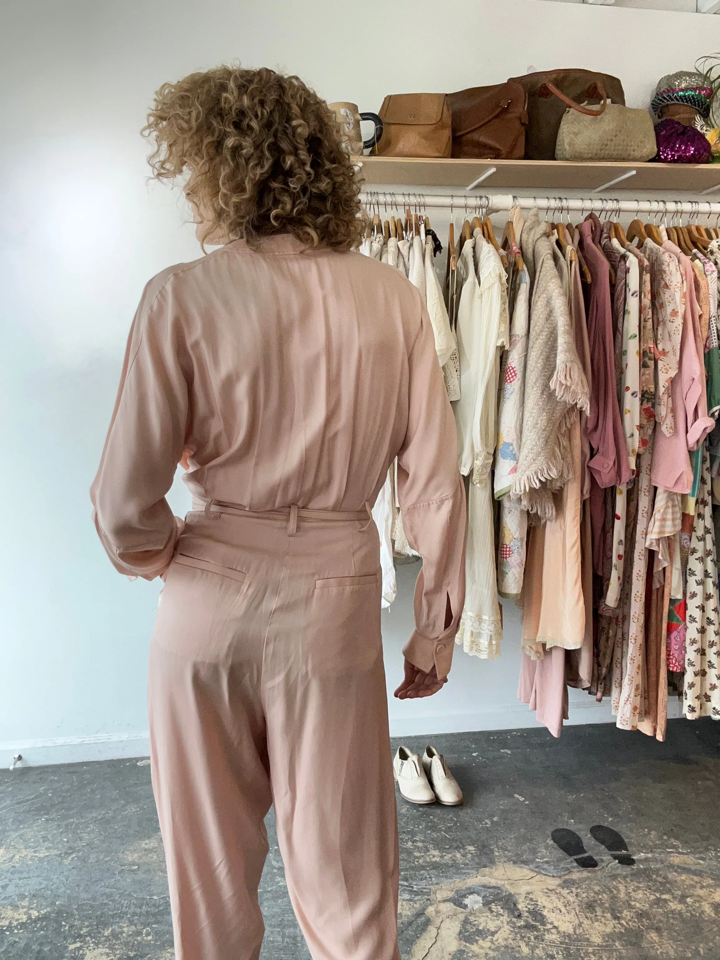 Equipment Pink Silk Jumpsuit