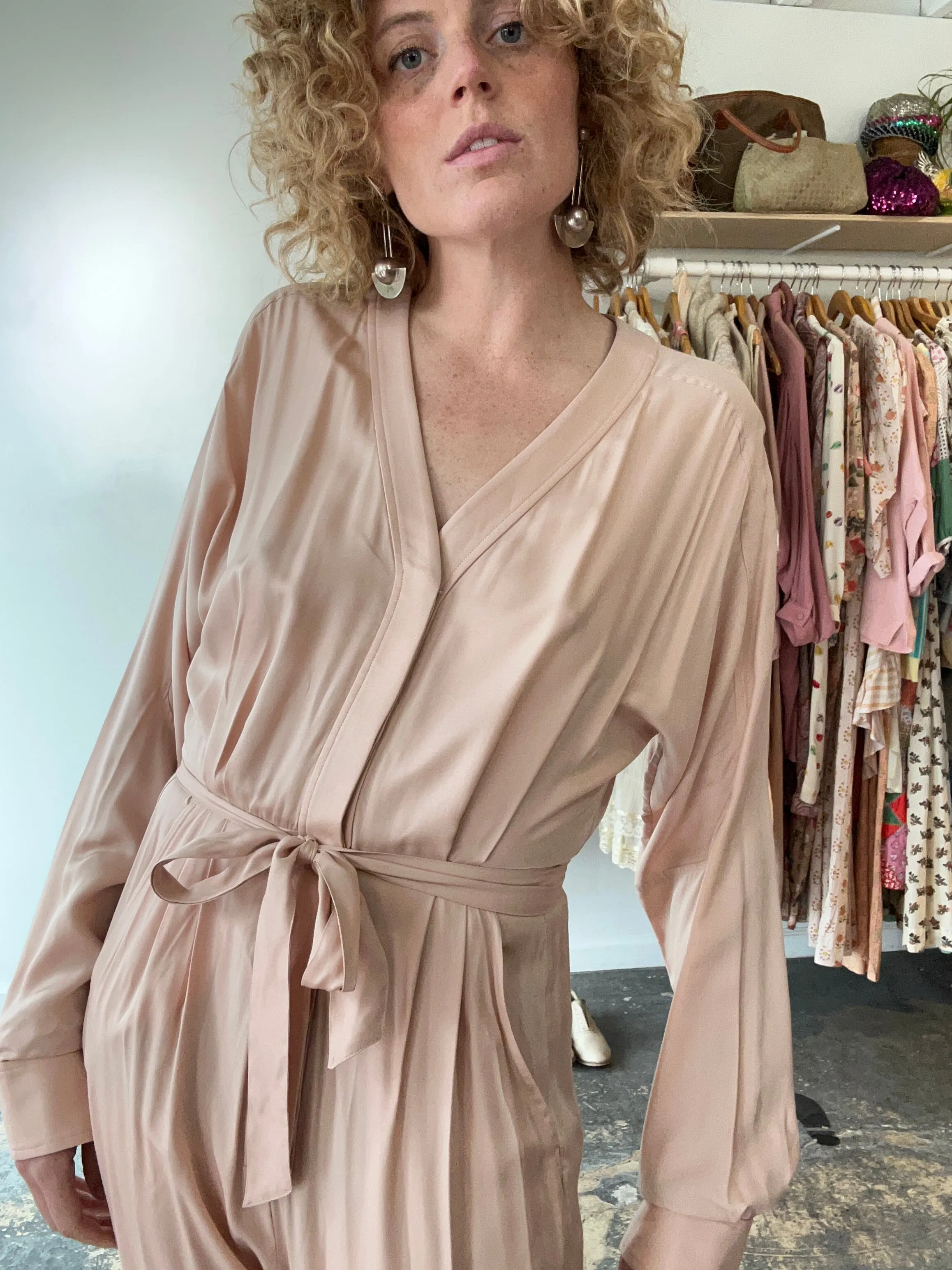 Equipment Pink Silk Jumpsuit