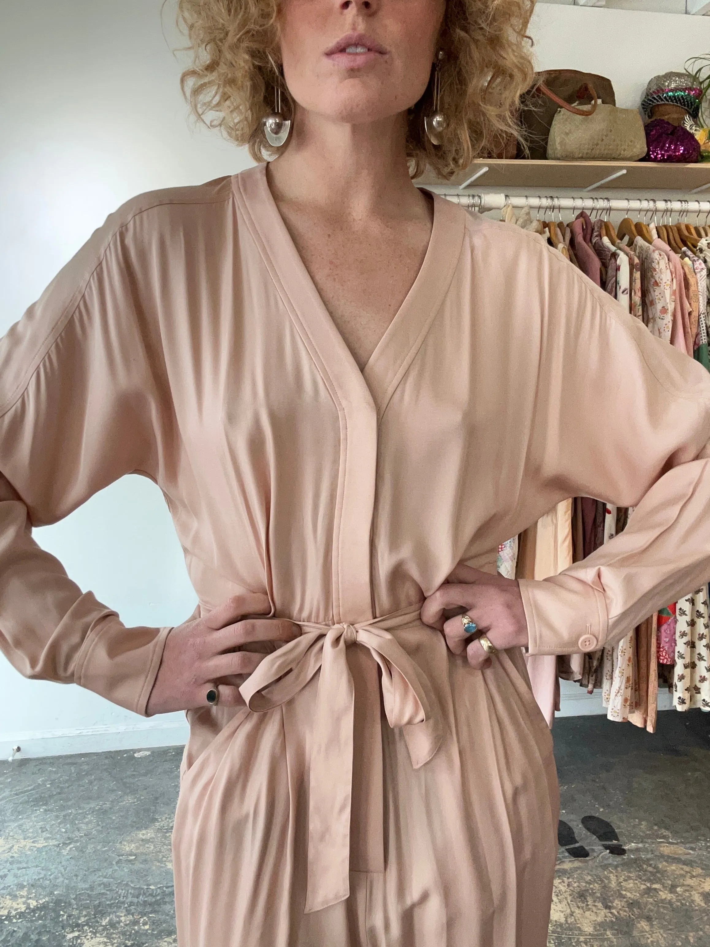 Equipment Pink Silk Jumpsuit